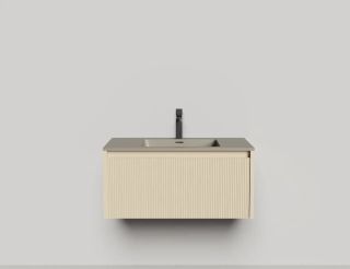 Подвесная тумба Salini Domino 27D108F 80см эмаль/фрезерованный фасад